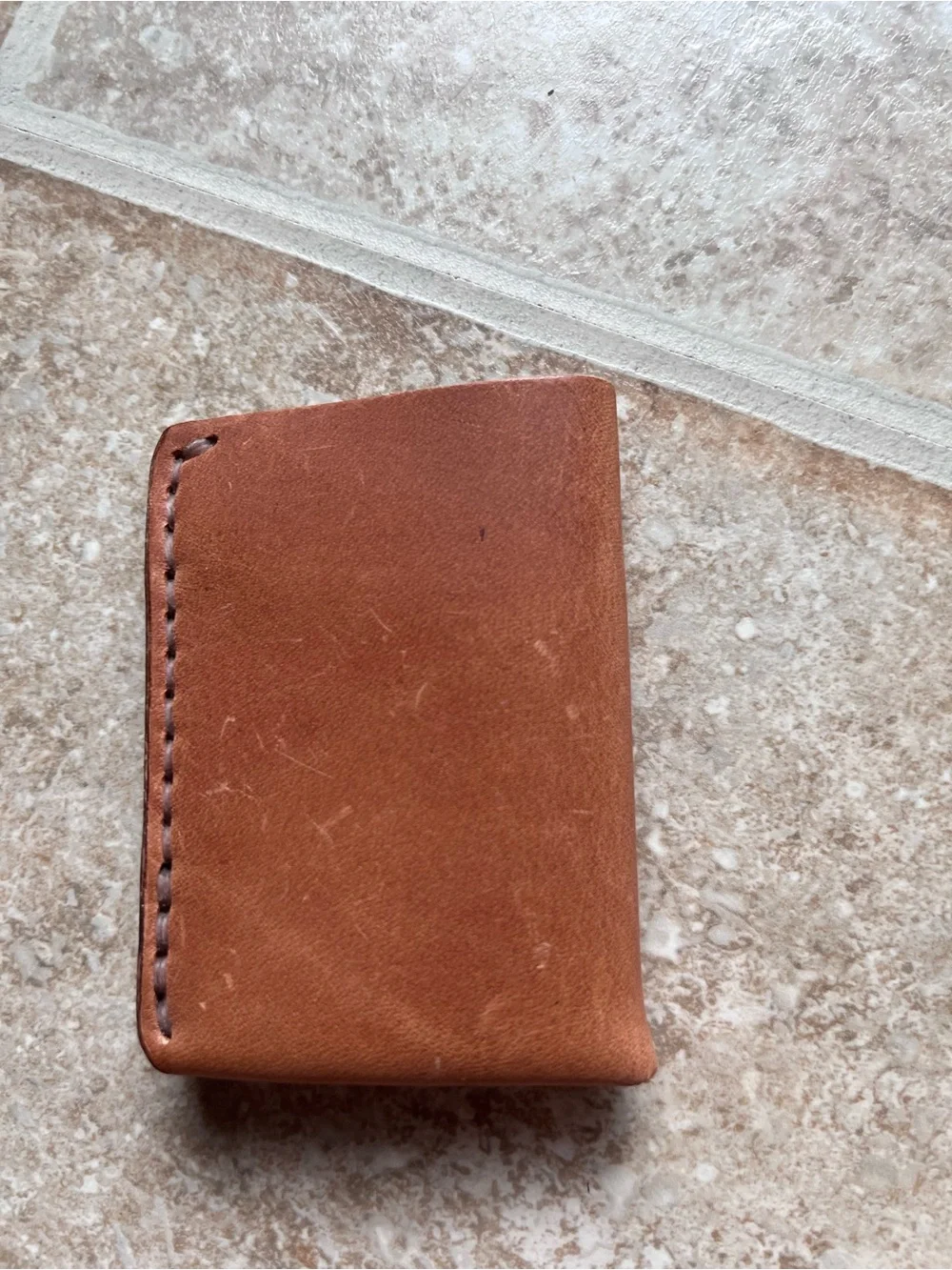 Portland Leather Tan-Brown Slim Card Holder